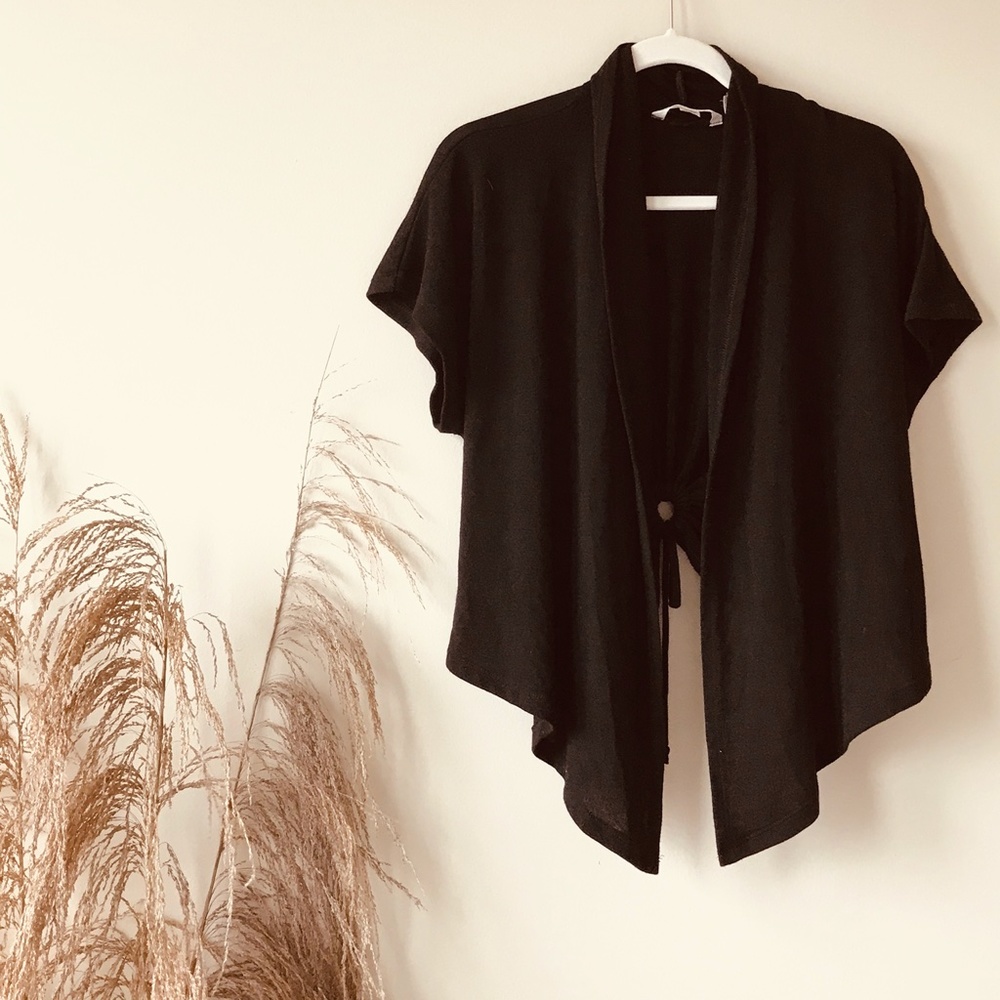 Cropped Sweater Vest Bolero Jacket